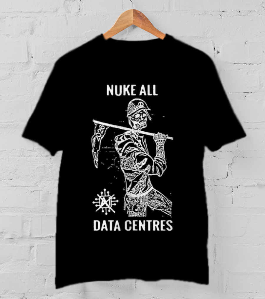 Nuke All Data Centres 2026 AI Skull Soldier Nuclear T-Shirt