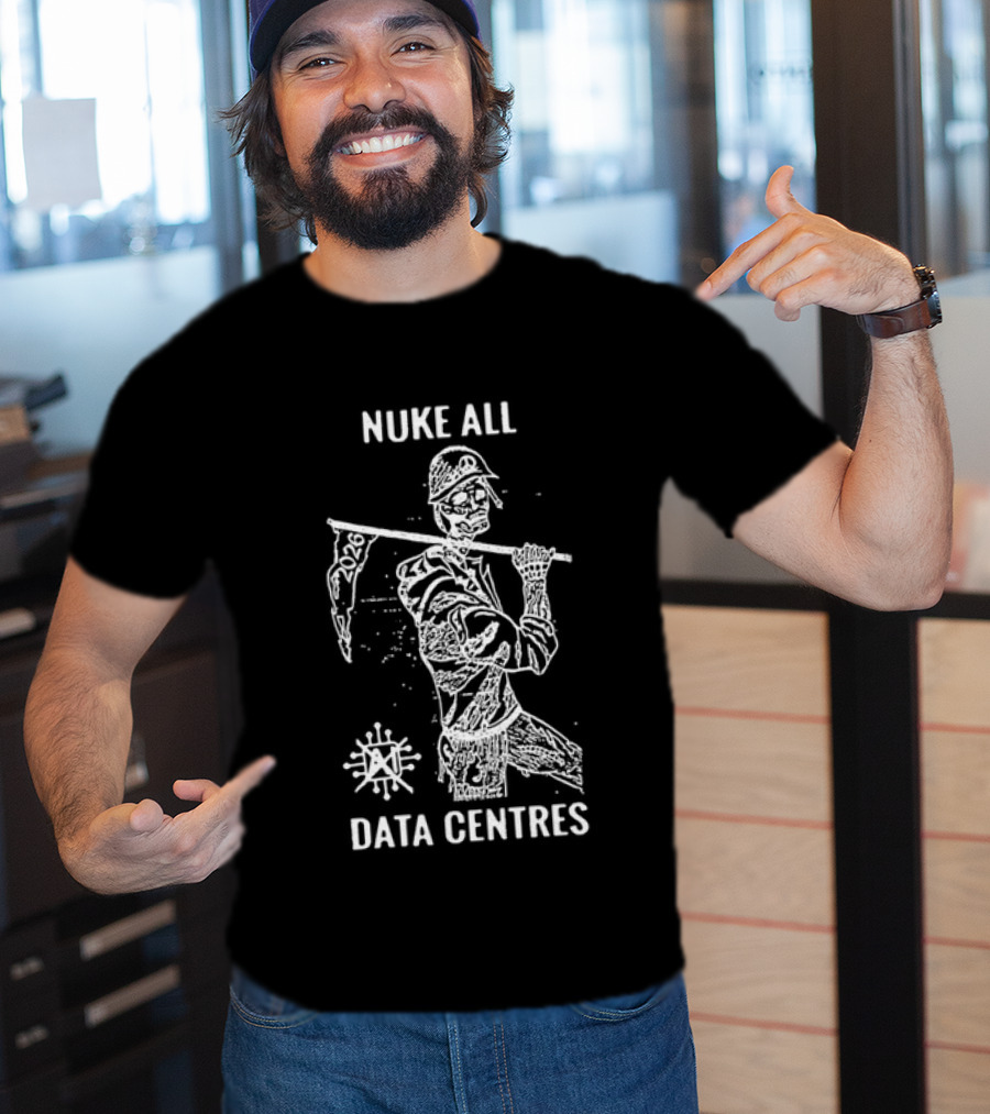 Nuke All Data Centres 2026 AI Skull Soldier Nuclear T-Shirt