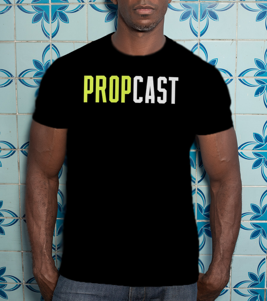 Propcast Podcast Merchandise Yellow And White T-Shirt