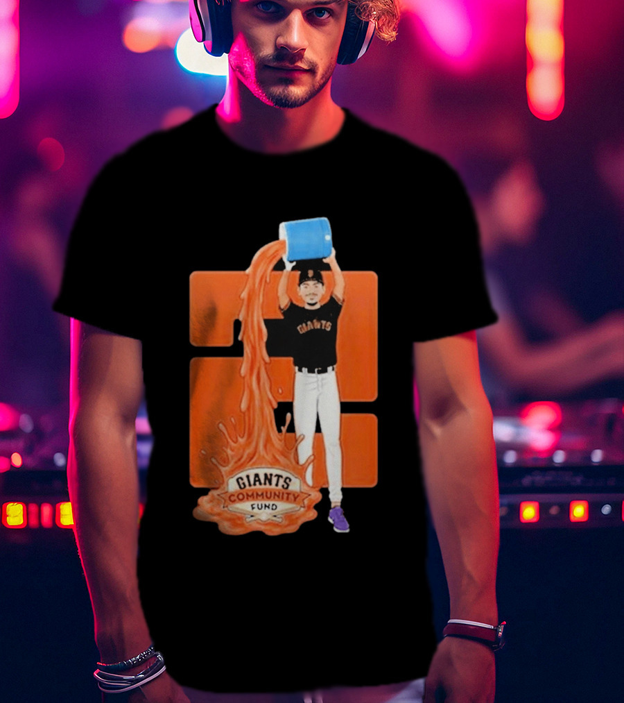 San Francisco Giants Community Fund Player Orange Bucket Splash T-Shirt