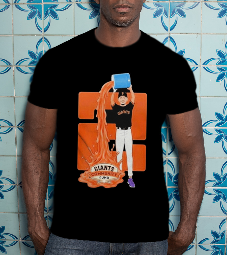 San Francisco Giants Community Fund Player Orange Bucket Splash T-Shirt