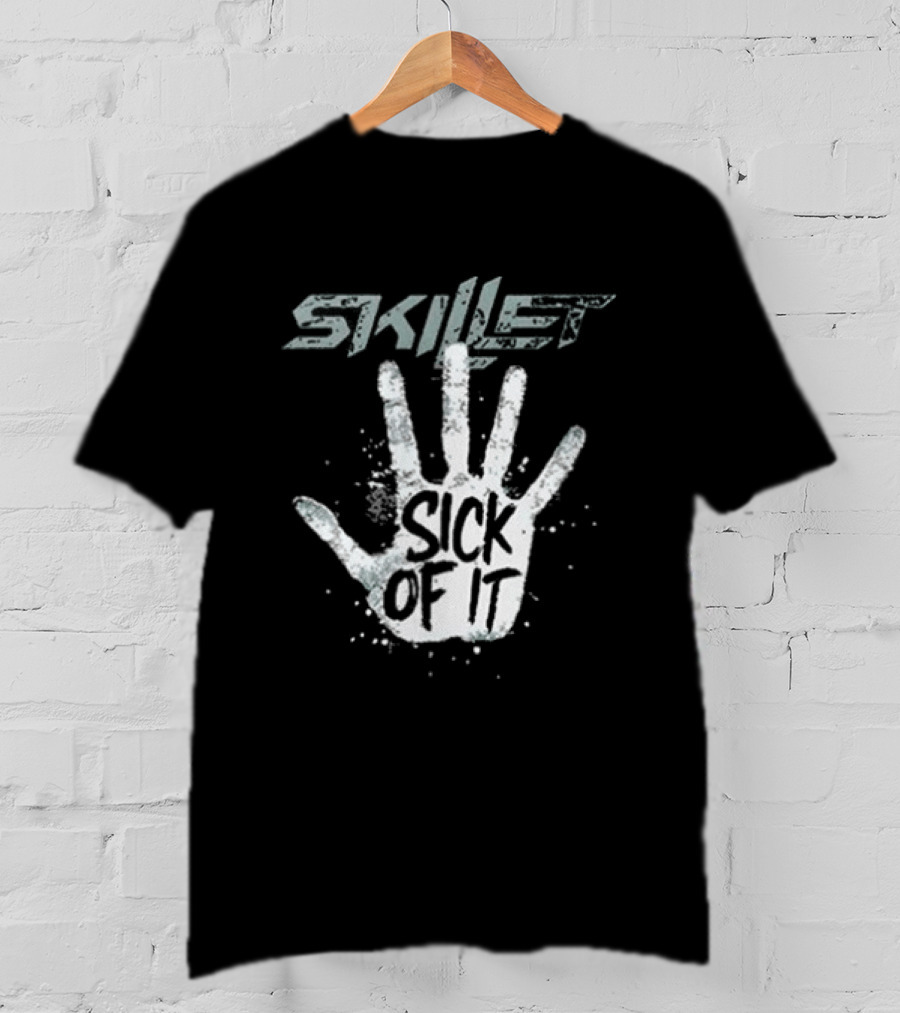 Skillet Sick Of It Comatose 20 Years Still Screaming Tour 2026 Handprint T-Shirt