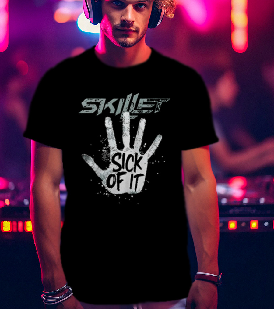 Skillet Sick Of It Comatose 20 Years Still Screaming Tour 2026 Handprint T-Shirt
