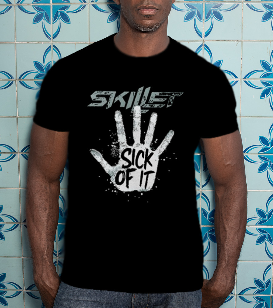 Skillet Sick Of It Comatose 20 Years Still Screaming Tour 2026 Handprint T-Shirt