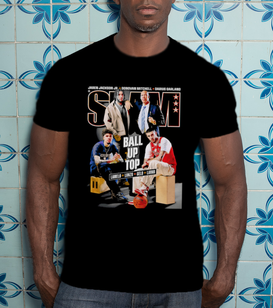 Slam Magazine Ball Up Top LaMelo Lonzo Gelo LaVar Chicago Bulls Legends T-Shirt