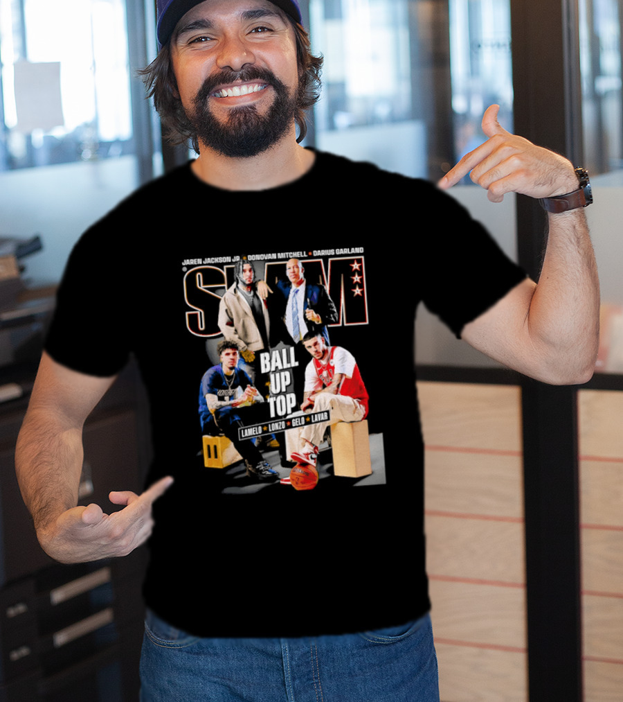 Slam Magazine Ball Up Top LaMelo Lonzo Gelo LaVar Chicago Bulls Legends T-Shirt