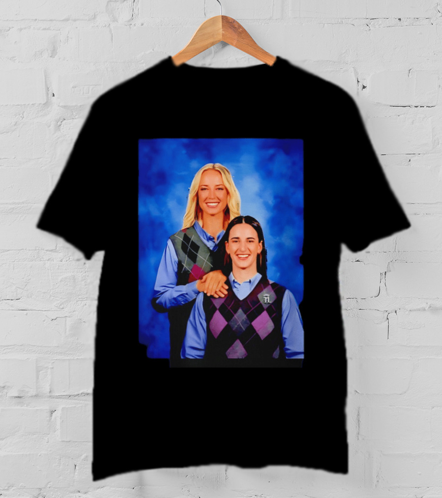 Sophie Cunningham Vs Caitlin Clark Step Brothers Portrait Style Sports Rivalry T-Shirt