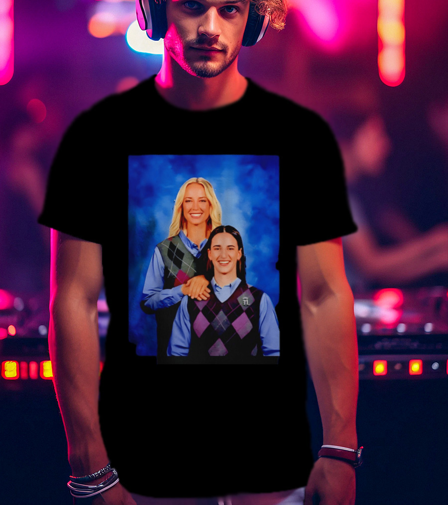 Sophie Cunningham Vs Caitlin Clark Step Brothers Portrait Style Sports Rivalry T-Shirt