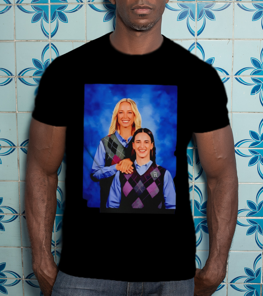 Sophie Cunningham Vs Caitlin Clark Step Brothers Portrait Style Sports Rivalry T-Shirt