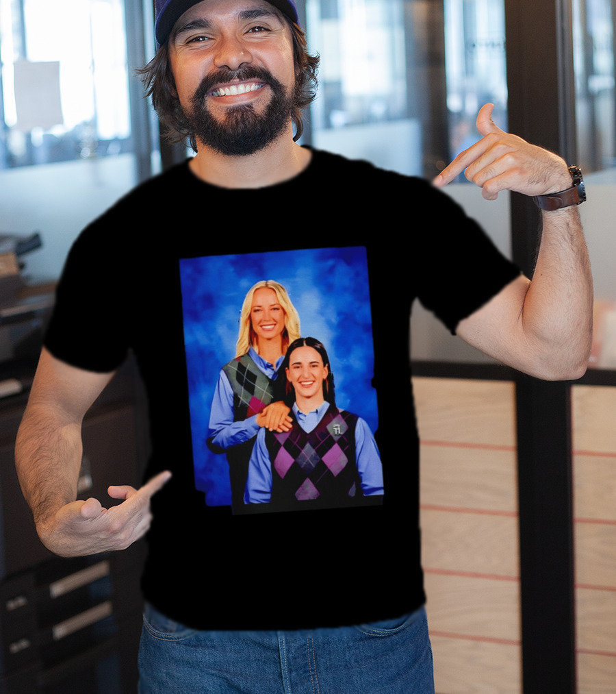 Sophie Cunningham Vs Caitlin Clark Step Brothers Portrait Style Sports Rivalry T-Shirt