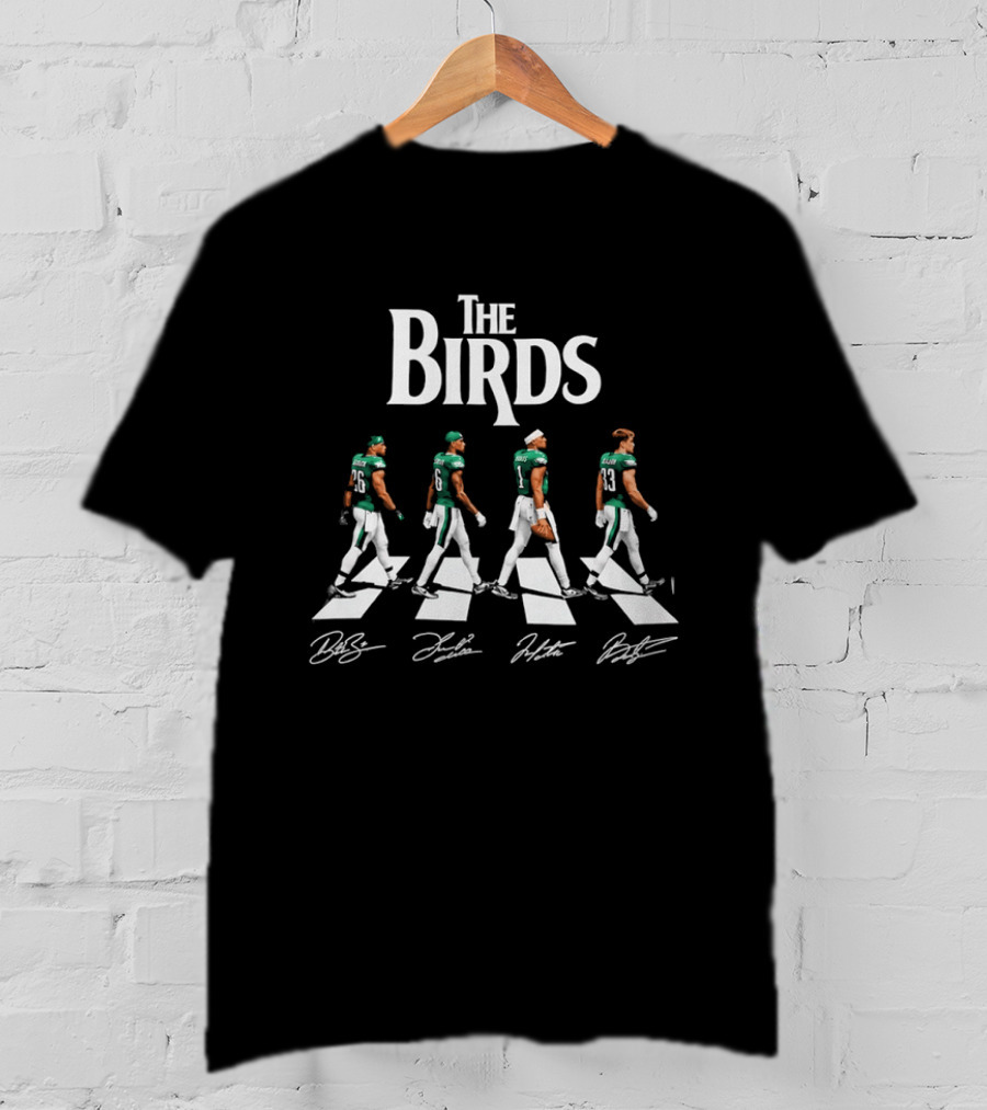 The Birds Philadelphia Eagles Abbey Road Players Signatures T-Shirt