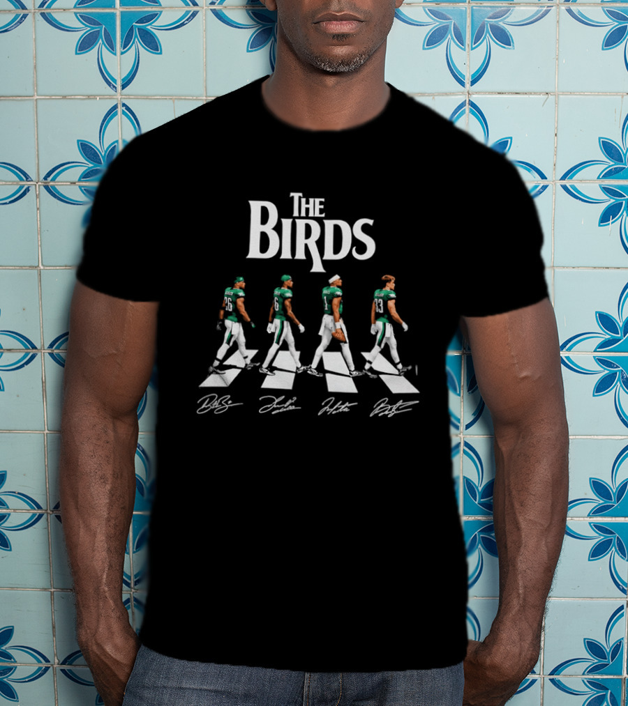 The Birds Philadelphia Eagles Abbey Road Players Signatures T-Shirt
