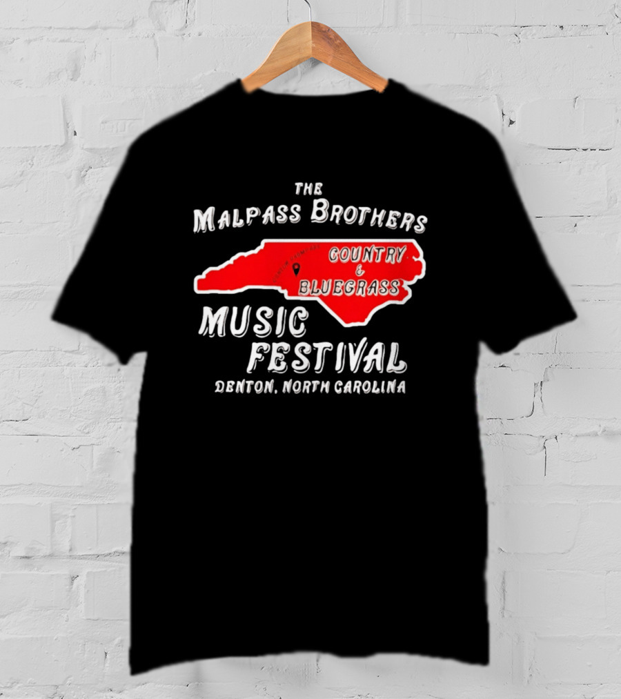 The Malpass Brothers Country Bluegrass Music Festival Denton North Carolina T-Shirt