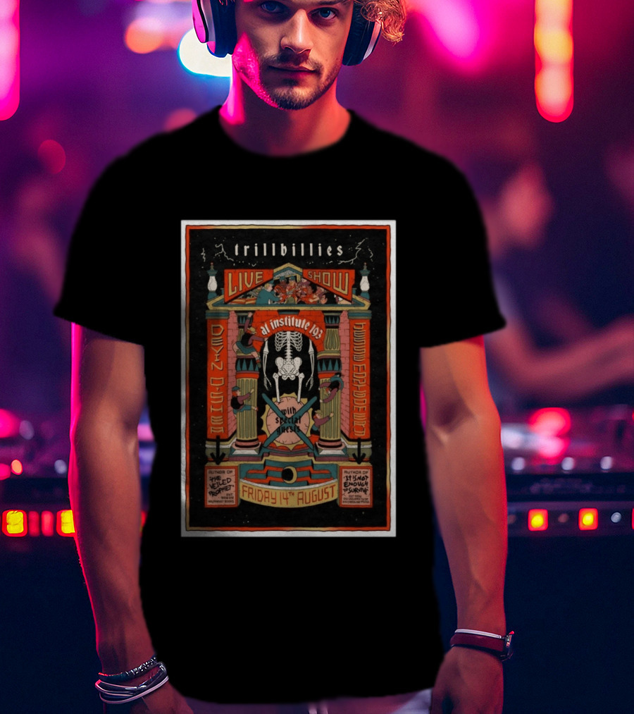Trillbillies Live Show At Institute 193 Devin O'Shea Haywood Espace Nitti August 14 With Special Guests Lexington KY T-Shirt