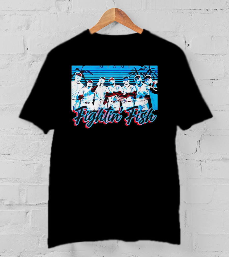 Fightin Fish Miami Marlins Team Lineup T-Shirt