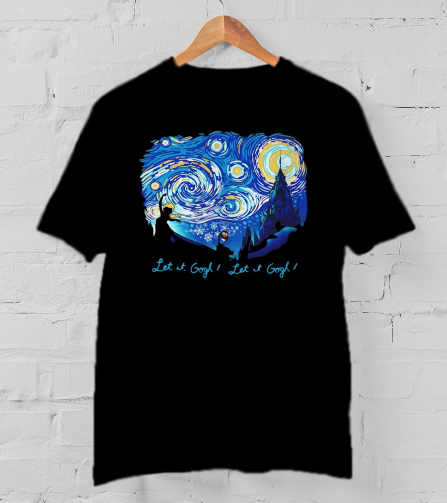 Van Gogh's Starry Night Let It Gogh Frozen T-Shirt