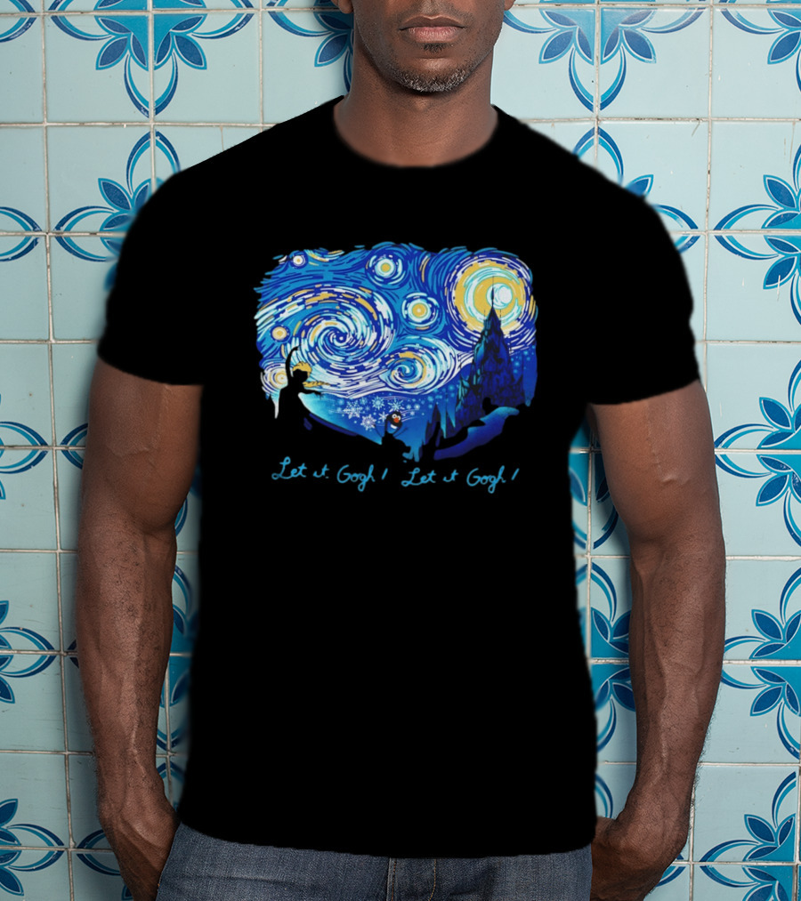 Van Gogh's Starry Night Let It Gogh Frozen T-Shirt