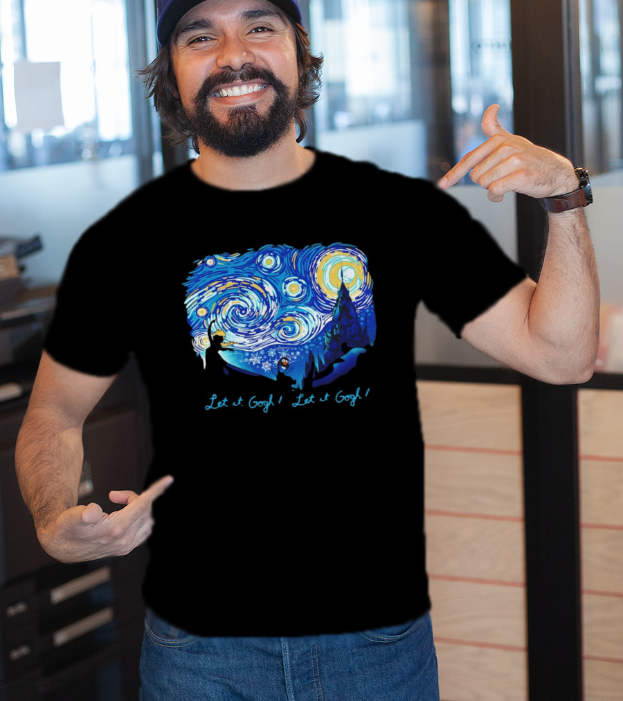 Van Gogh's Starry Night Let It Gogh Frozen T-Shirt