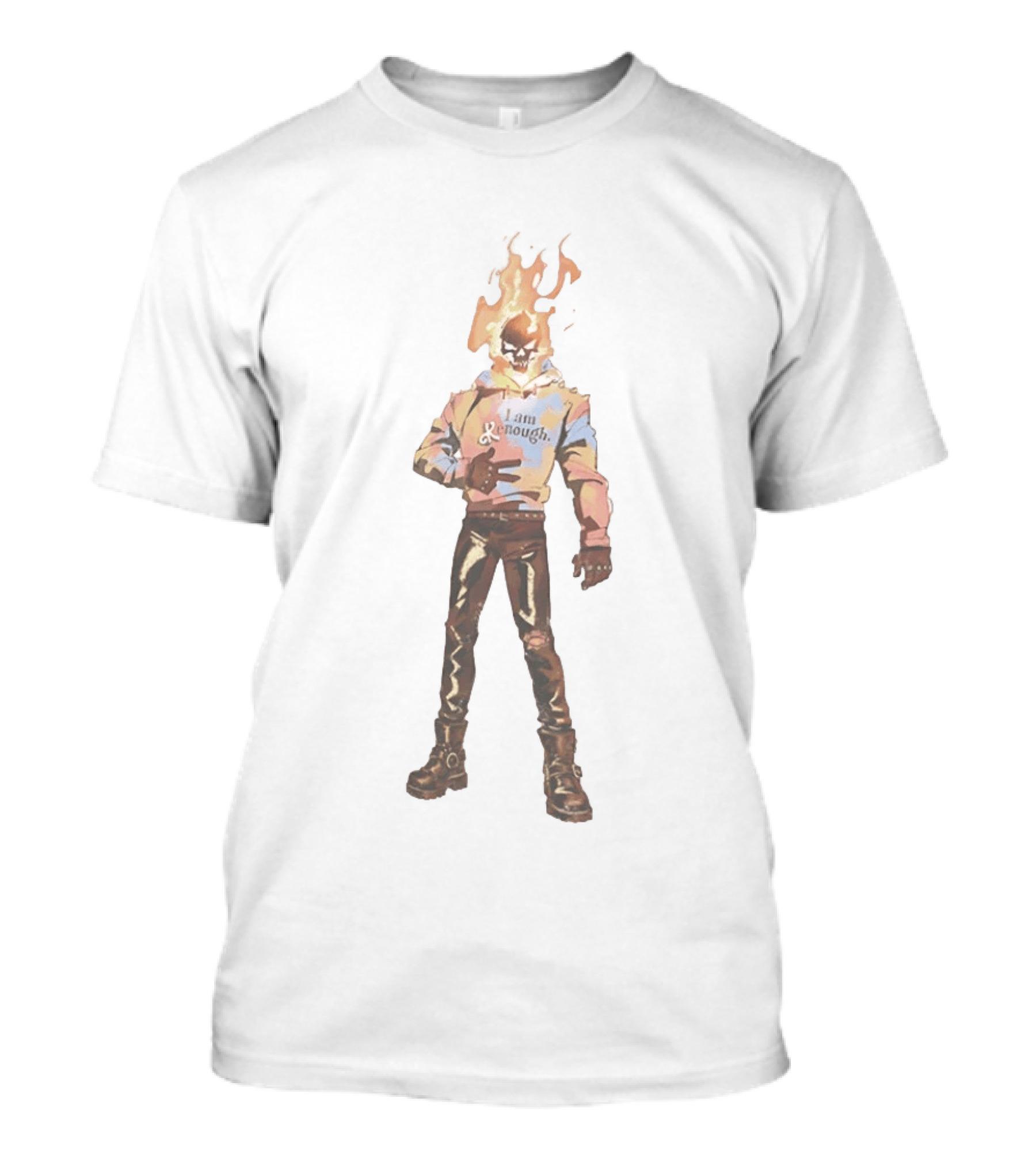 I Am Kenough Ghost Rider Ryan Gosling Hellfire Flame Skull T-Shirt