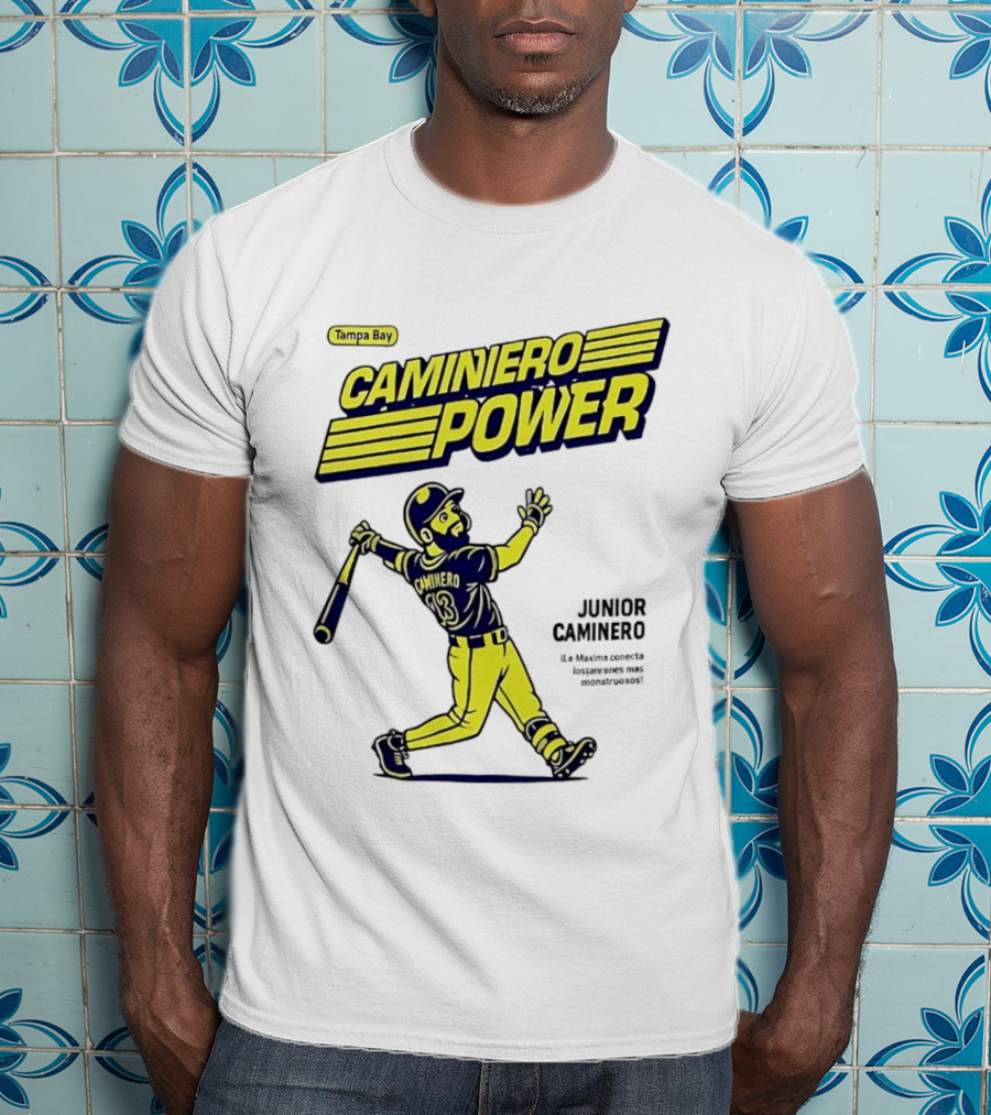 Junior Caminero Tampa Bay Caminero Power Baseball 13 T-Shirt