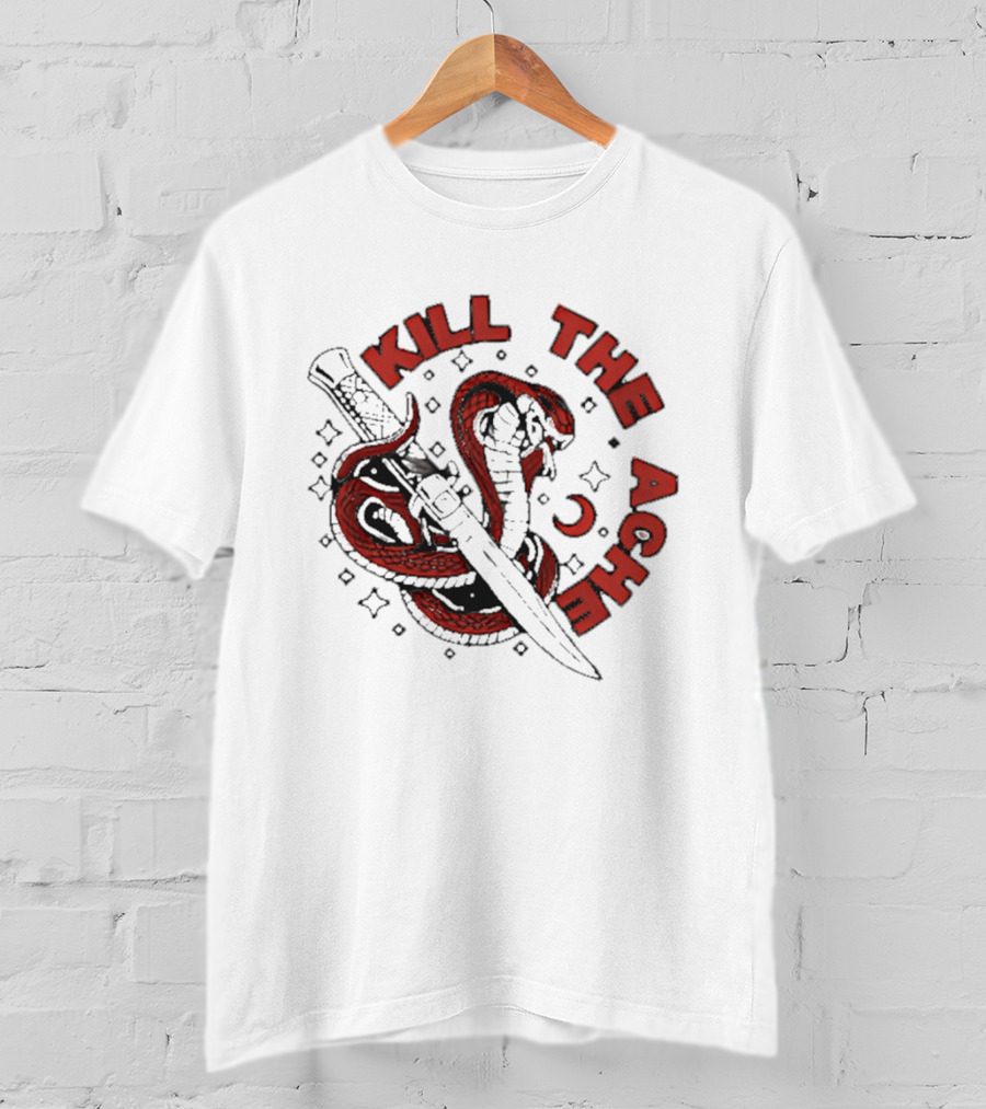 Kill The Ache Snake Knife Crescent Moon Stars T-Shirt
