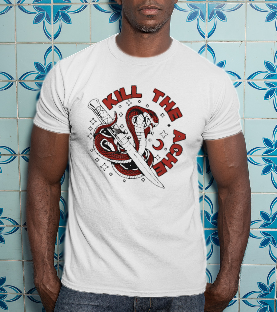 Kill The Ache Snake Knife Crescent Moon Stars T-Shirt