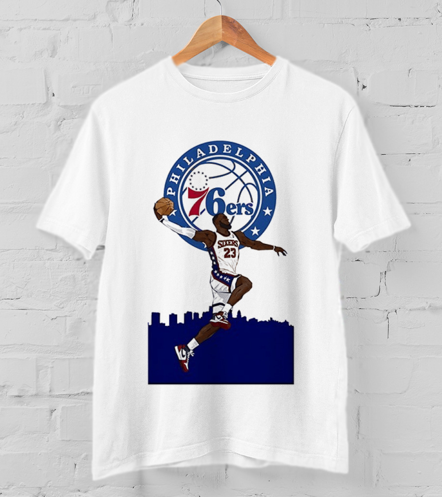 Philadelphia 76ers LeBron James Fly Guy Basketball 6ers T-Shirt