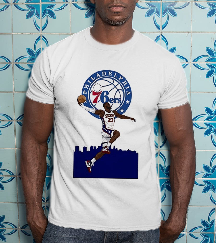 Philadelphia 76ers LeBron James Fly Guy Basketball 6ers T-Shirt