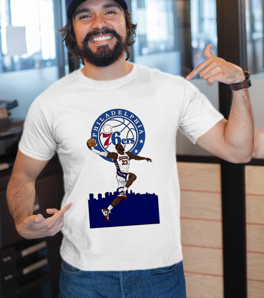 Philadelphia 76ers LeBron James Fly Guy Basketball 6ers T-Shirt