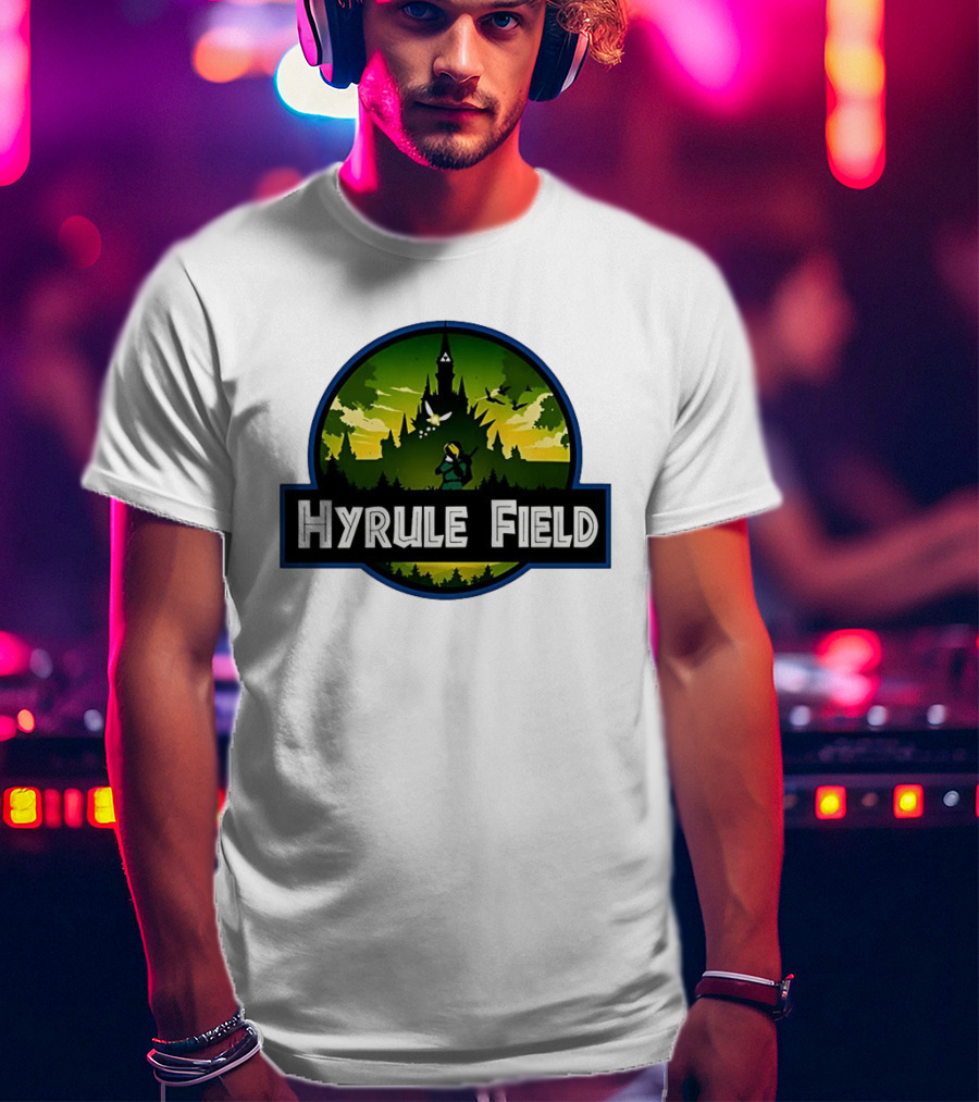 Hyrule Field Link Legend Of Zelda Jurassic Park Fusion T-Shirt