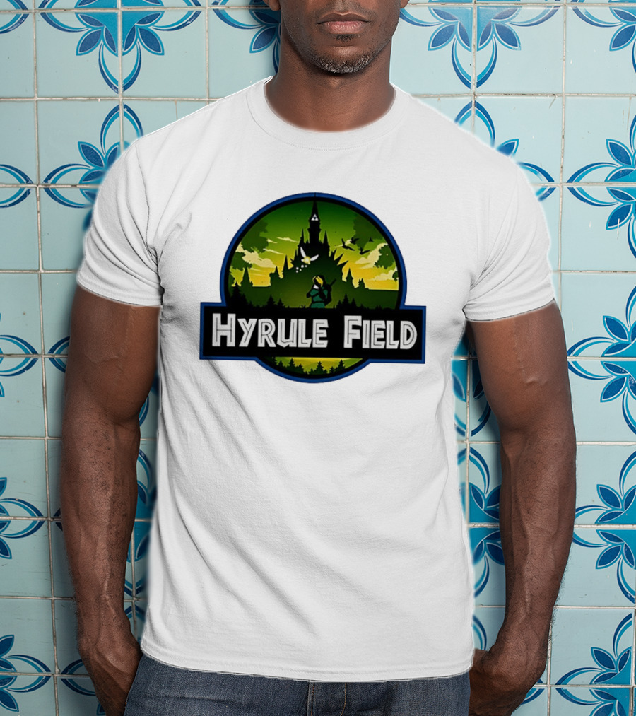 Hyrule Field Link Legend Of Zelda Jurassic Park Fusion T-Shirt