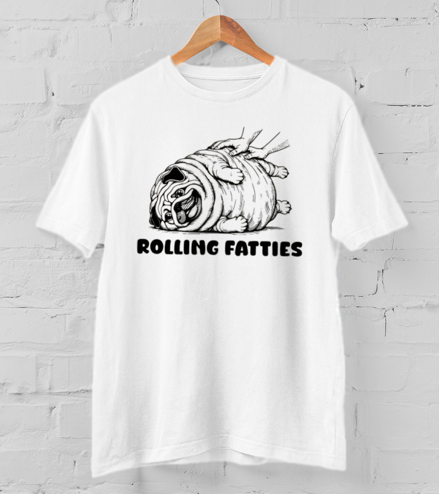 Pug Burrito Rolling Fatties Fun T-Shirt