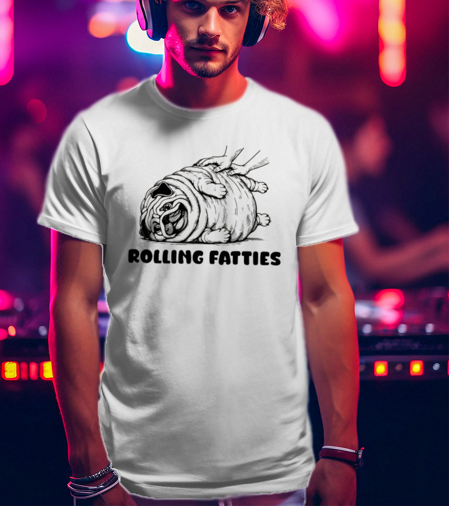 Pug Burrito Rolling Fatties Fun T-Shirt