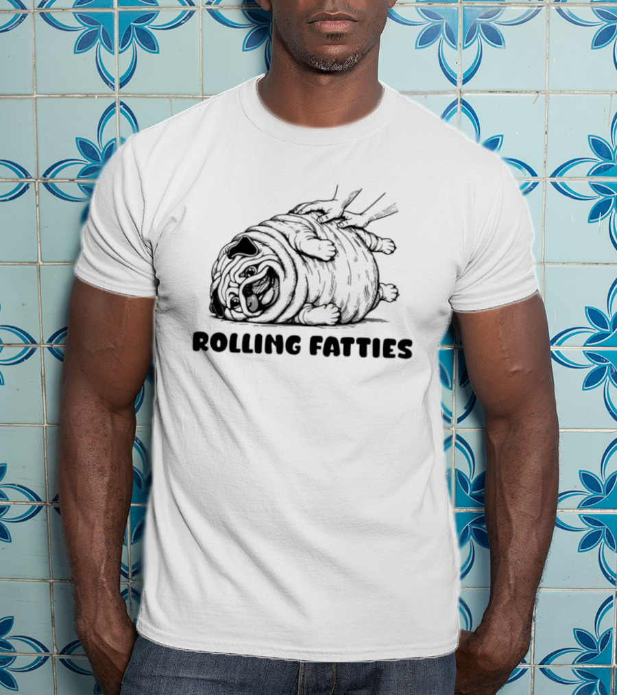 Pug Burrito Rolling Fatties Fun T-Shirt
