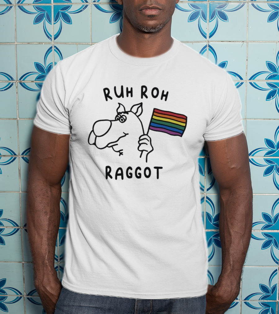 Ruh Roh Raggot Scooby Doo Rainbow Pride Flag T-Shirt