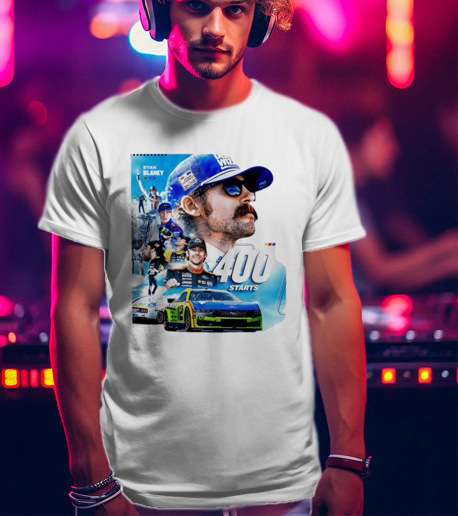 Ryan Blaney 400 Starts Team Penske NASCAR Racing Achievement 2026 T-Shirt