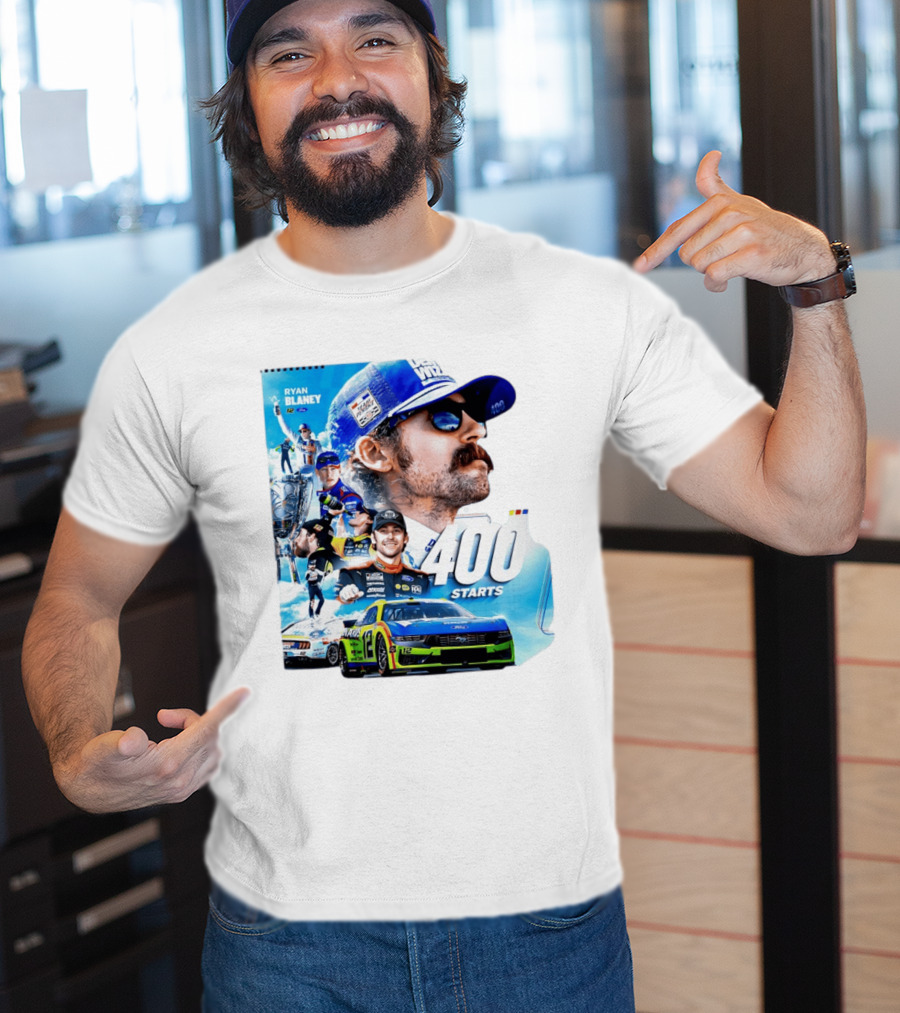 Ryan Blaney 400 Starts Team Penske NASCAR Racing Achievement 2026 T-Shirt