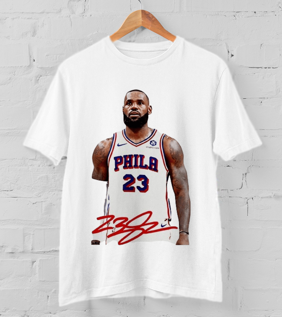 Philadelphia 23 LeBron James NBA Jersey Philly Arrival T-Shirt