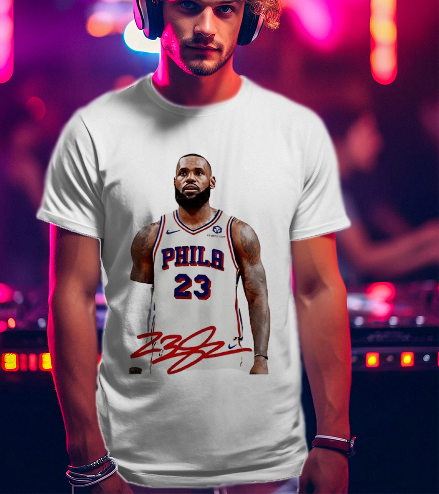 Philadelphia 23 LeBron James NBA Jersey Philly Arrival T-Shirt