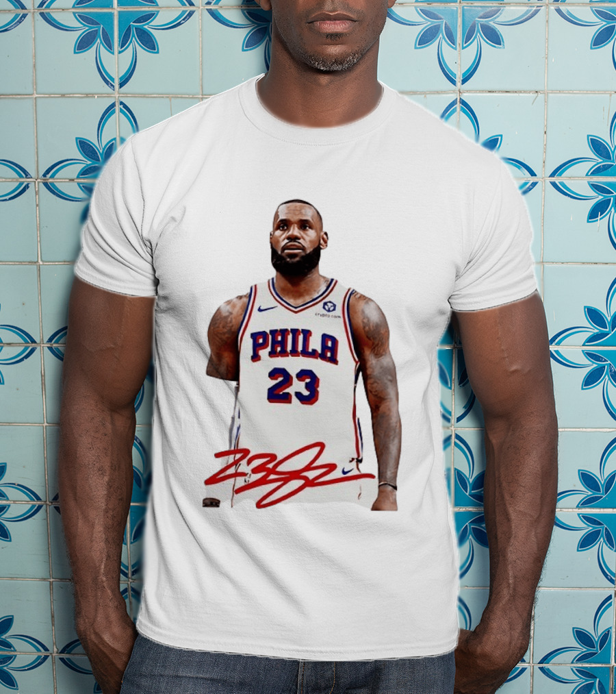 Philadelphia 23 LeBron James NBA Jersey Philly Arrival T-Shirt