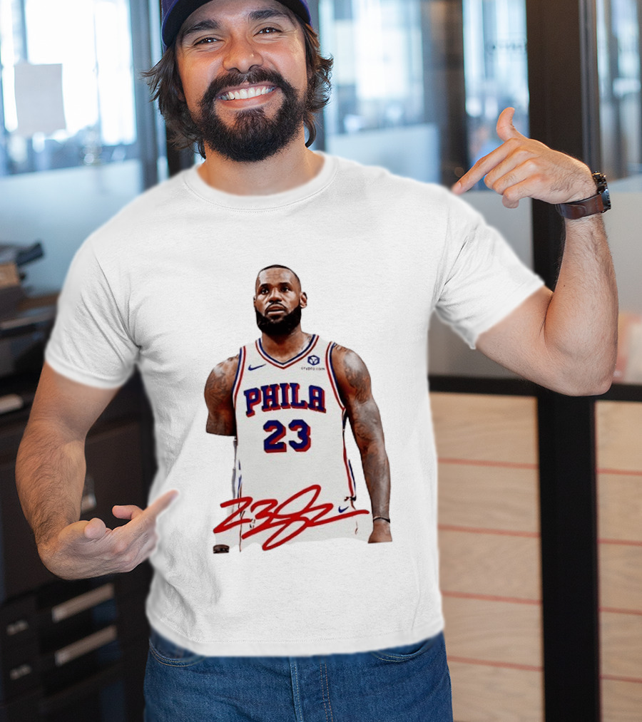 Philadelphia 23 LeBron James NBA Jersey Philly Arrival T-Shirt