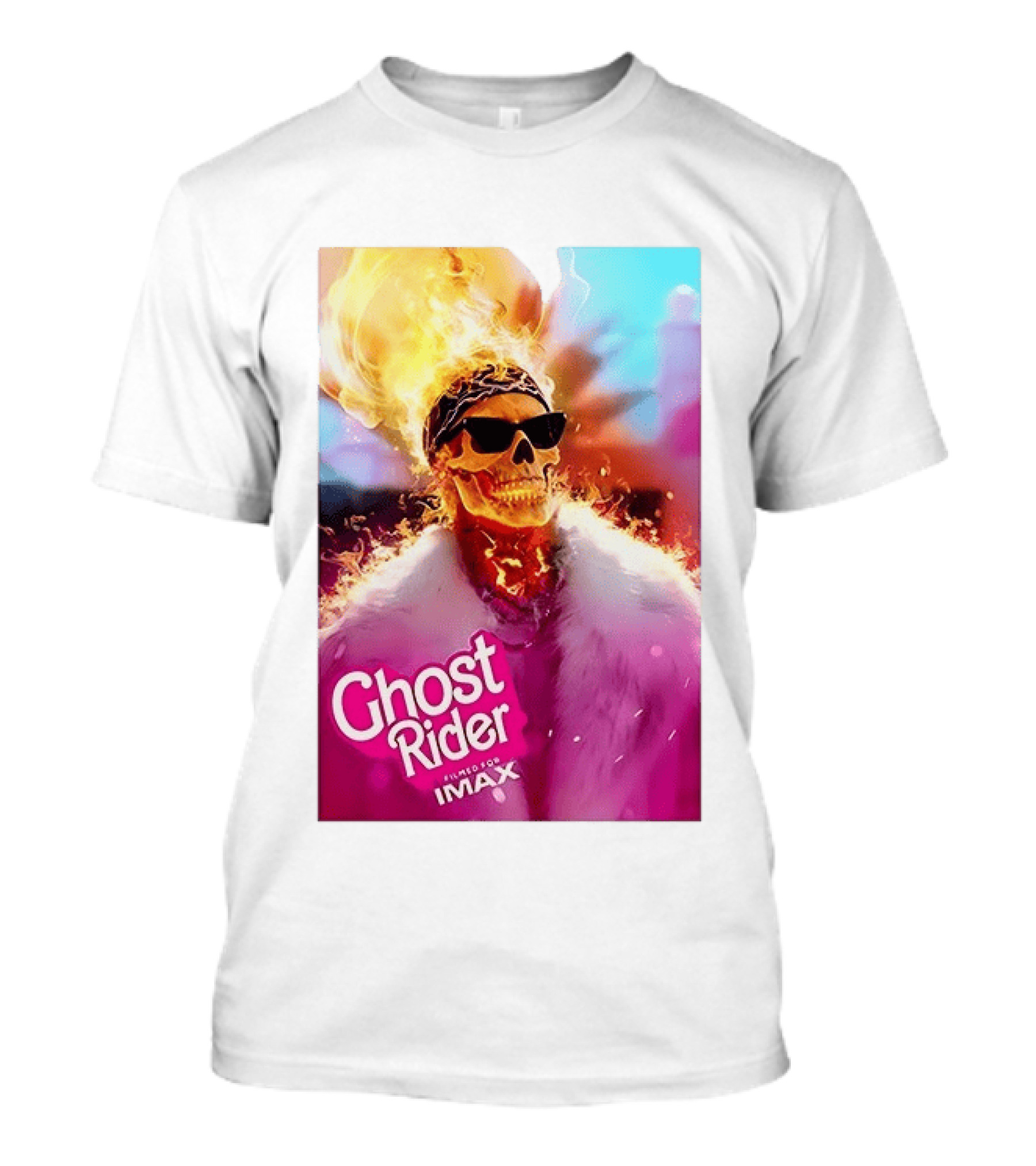 Ghost Rider Filmed For IMAX Flaming Skull T-Shirt