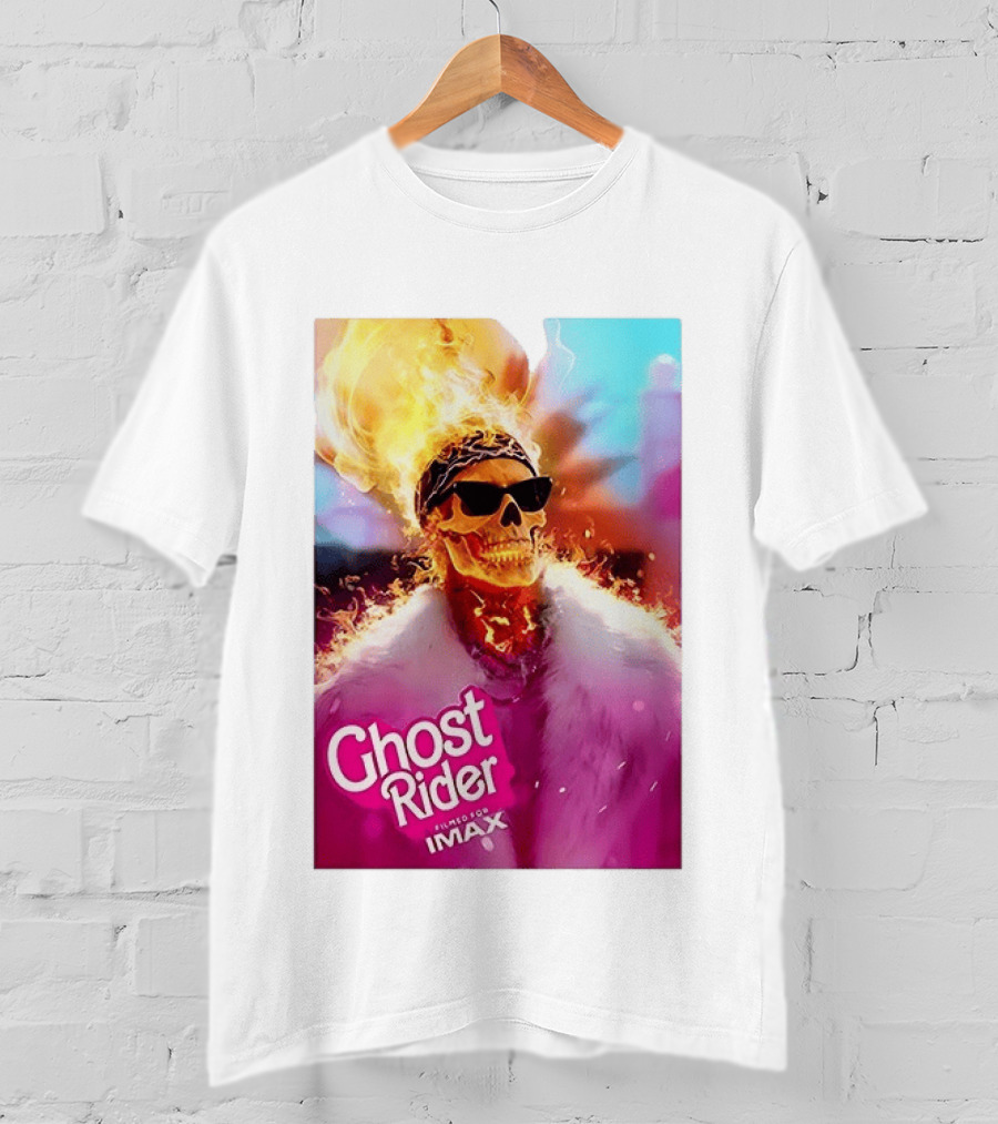 Ghost Rider Filmed For IMAX Flaming Skull T-Shirt