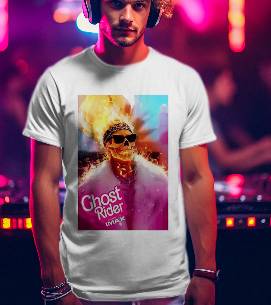 Ghost Rider Filmed For IMAX Flaming Skull T-Shirt
