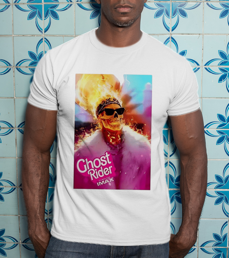 Ghost Rider Filmed For IMAX Flaming Skull T-Shirt