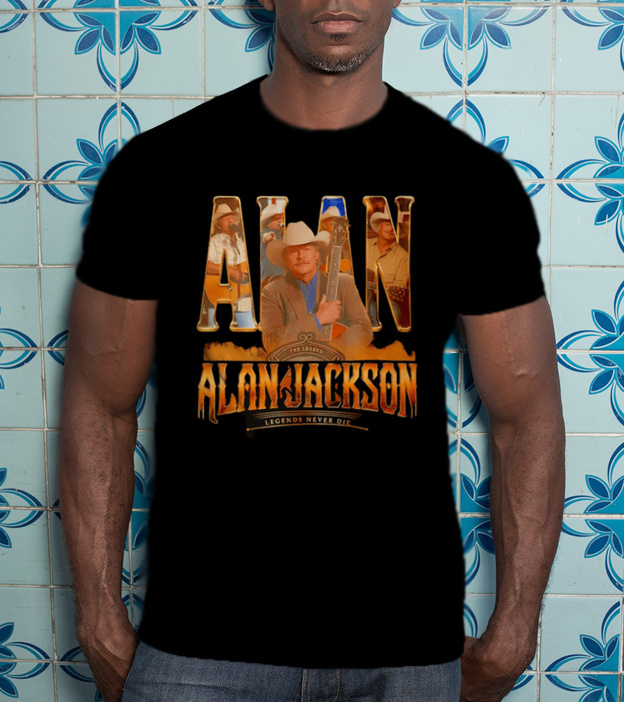 Alan Jackson The Legend Legends Never Die Country Music T-Shirt