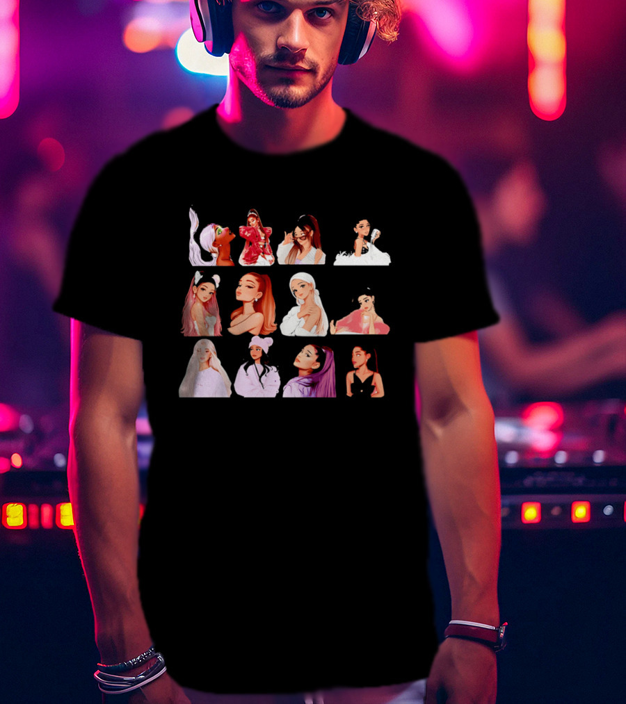 Ariana Grande New Collection Animated Style Portraits T-Shirt