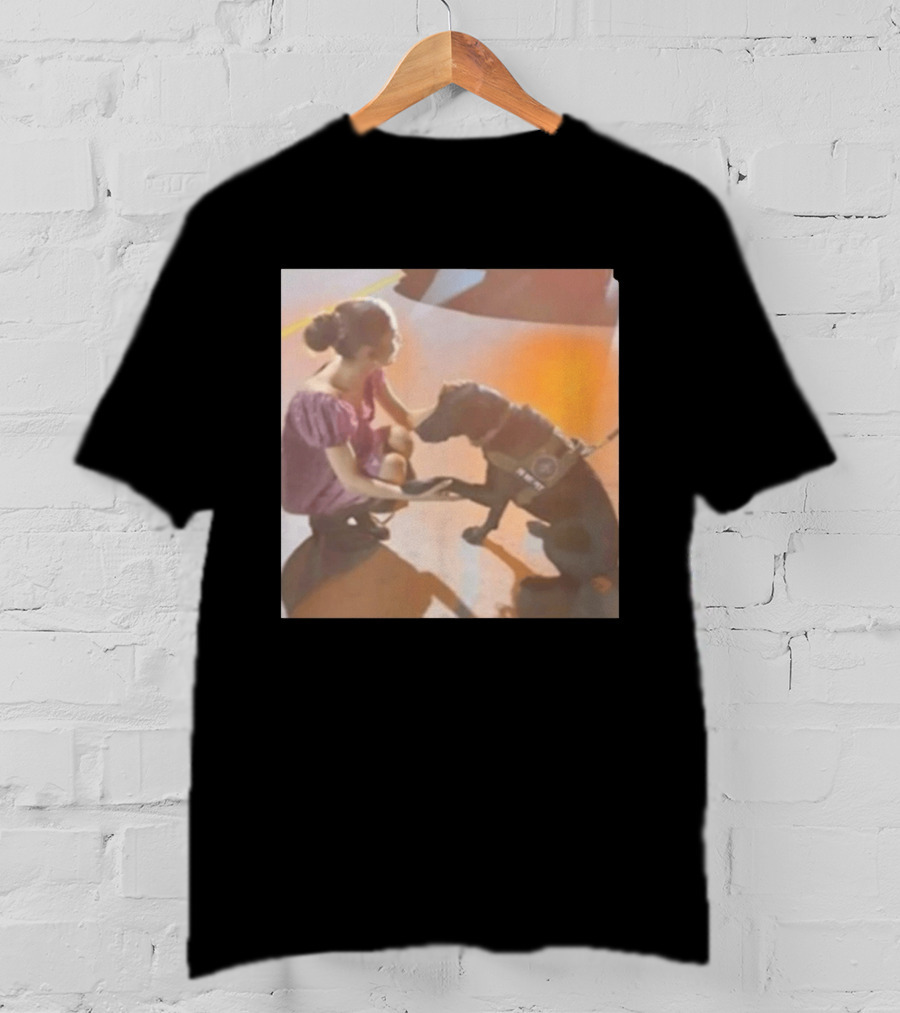 Ariana Grande Slipping Down With Dog T-Shirt