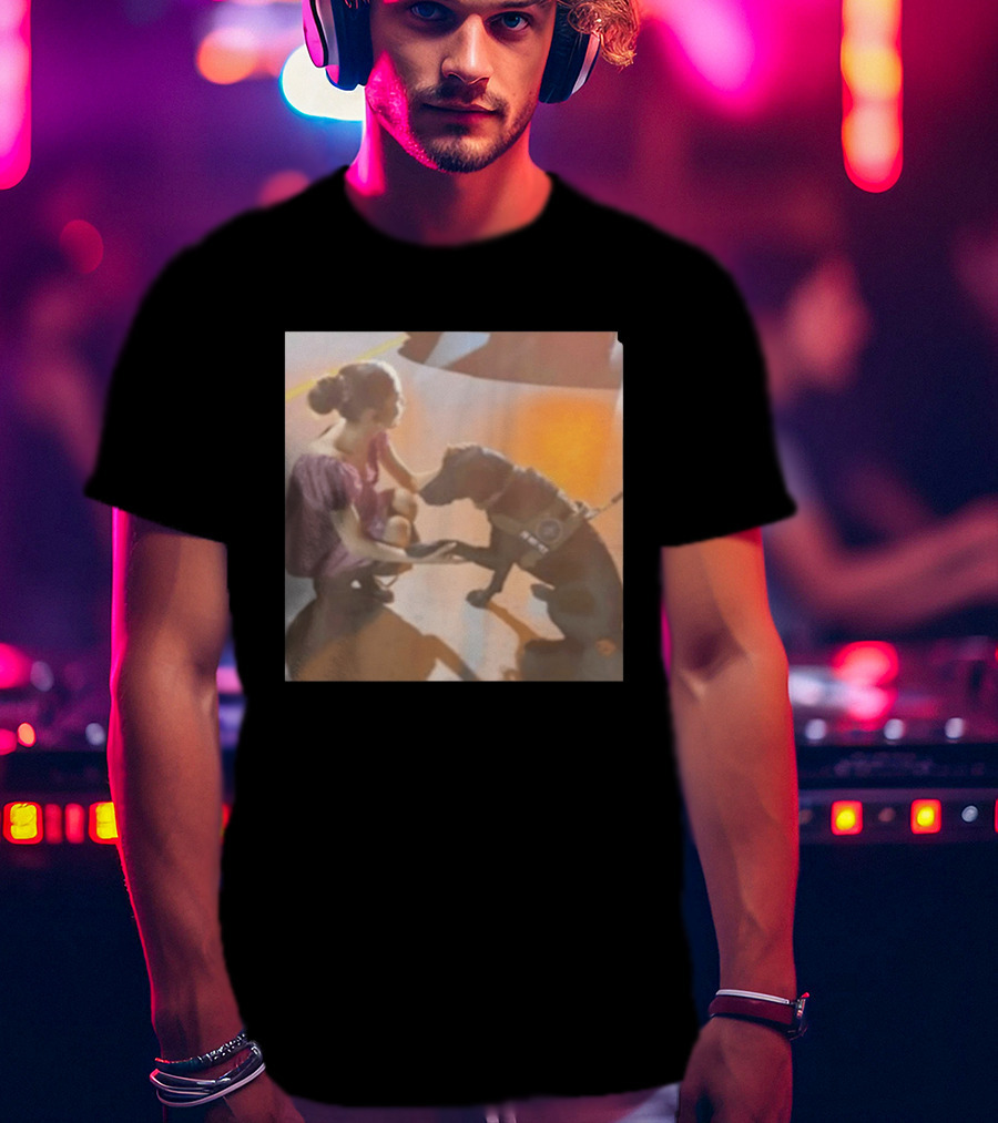 Ariana Grande Slipping Down With Dog T-Shirt