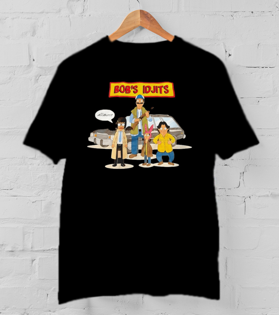 Bob's Idjits Hey Assbutt Cartoon Mashup T-Shirt